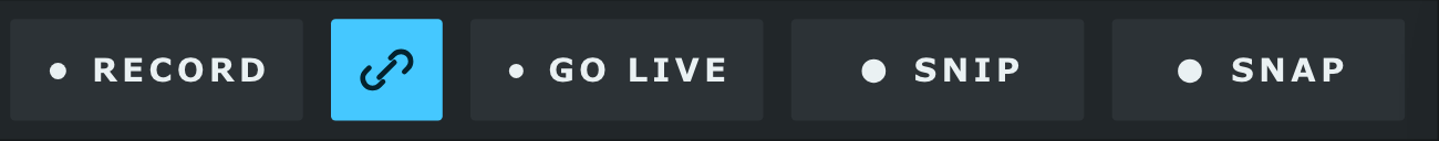 Record, a link key joining it to Go Live, then Go Live, Snip and Snap